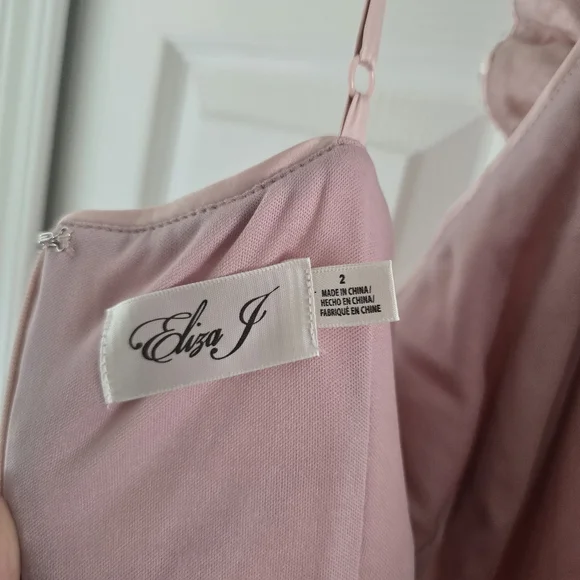 Eliza J Women's Sequined Rosette Halter Dress Size 2 Pink - Picture 9 of 9